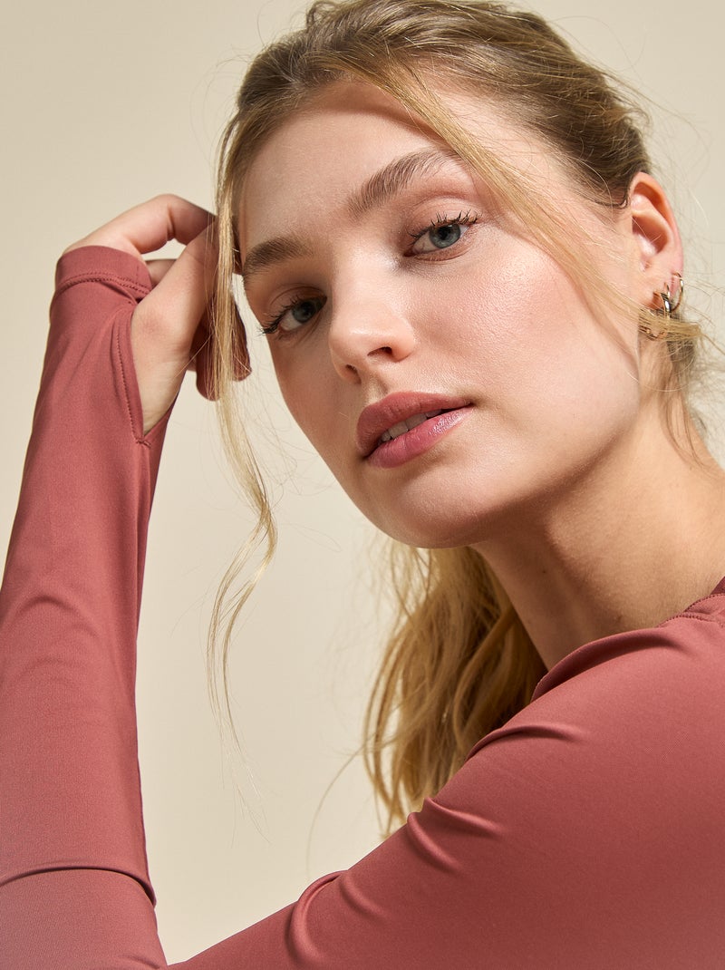 Tee-shirt long fluide - (ekstract) Terracotta - Kiabi