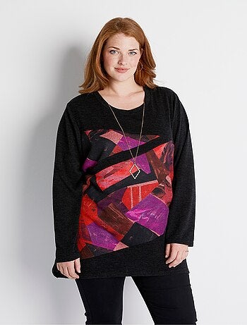 Tee-shirt long pans asymétriques