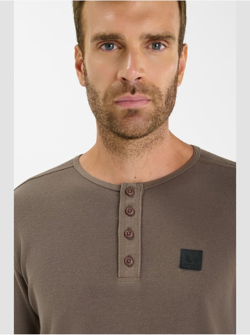 Tee-shirt lozar 'le temps des cerises' Marron - Kiabi