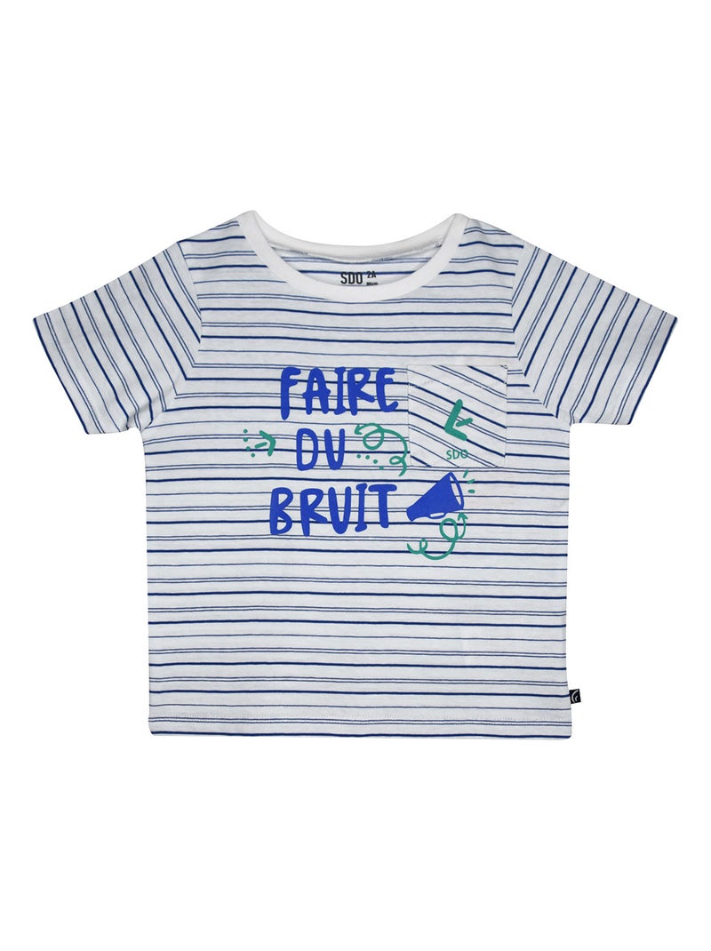 TEE SHIRT LUC MANCHES COURTES ENFANT Blanc - Kiabi