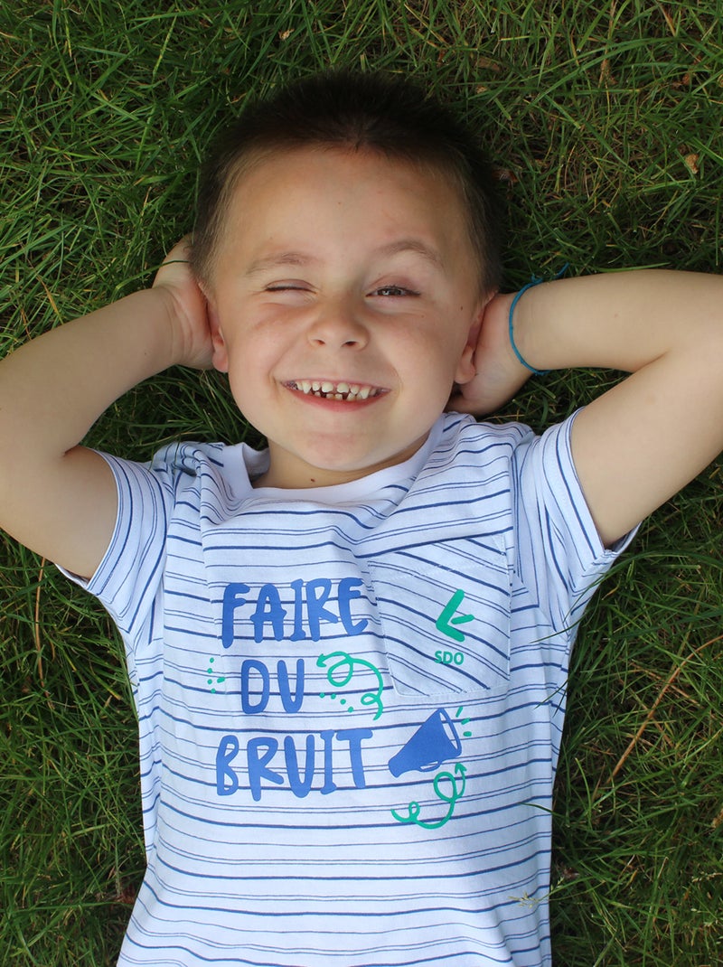 TEE SHIRT LUC MANCHES COURTES ENFANT Blanc - Kiabi