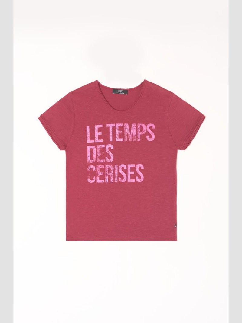 Tee-Shirt LUCIUSGI 'Le Temps Des Cerises' Rose - Kiabi