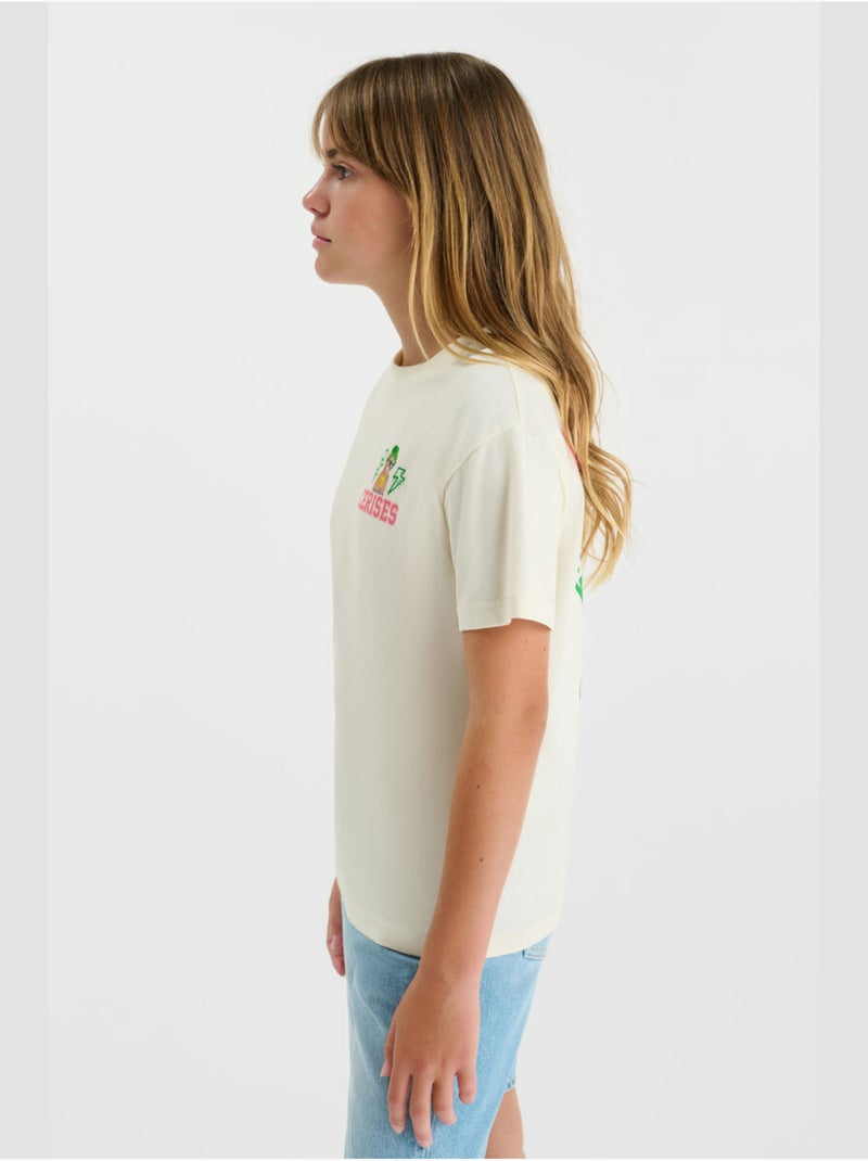 Tee-Shirt LUCYGI 'Le Temps Des Cerises' Blanc - Kiabi
