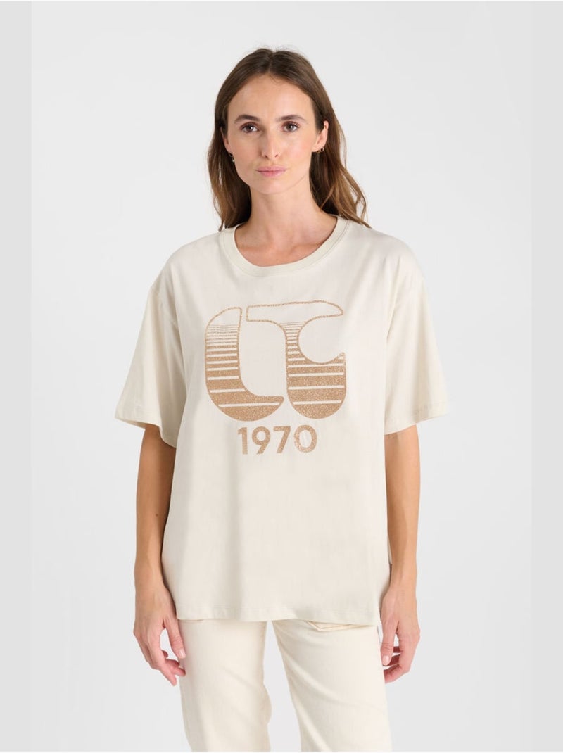 Tee-shirt lynette 'le temps des cerises' Blanc - Kiabi