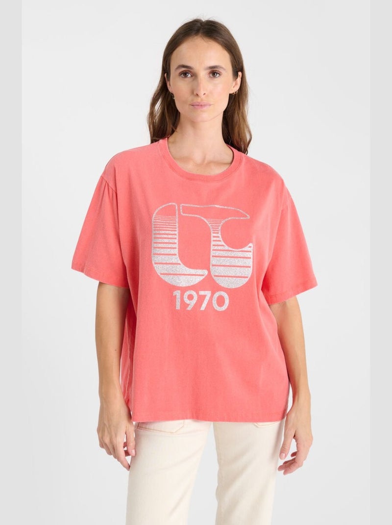 Tee-Shirt LYNETTE 'Le Temps Des Cerises' Rose - Kiabi