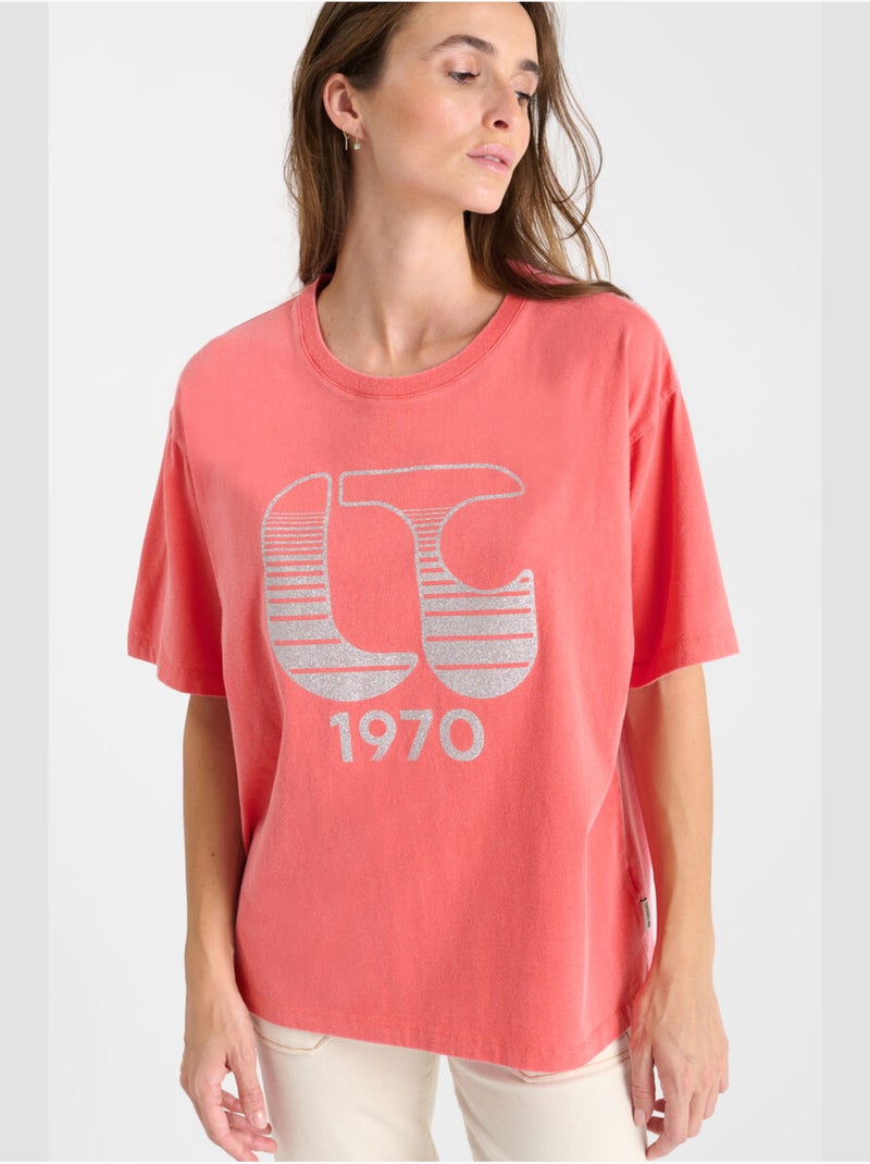 Tee-shirt lynette 'le temps des cerises' Rose - Kiabi