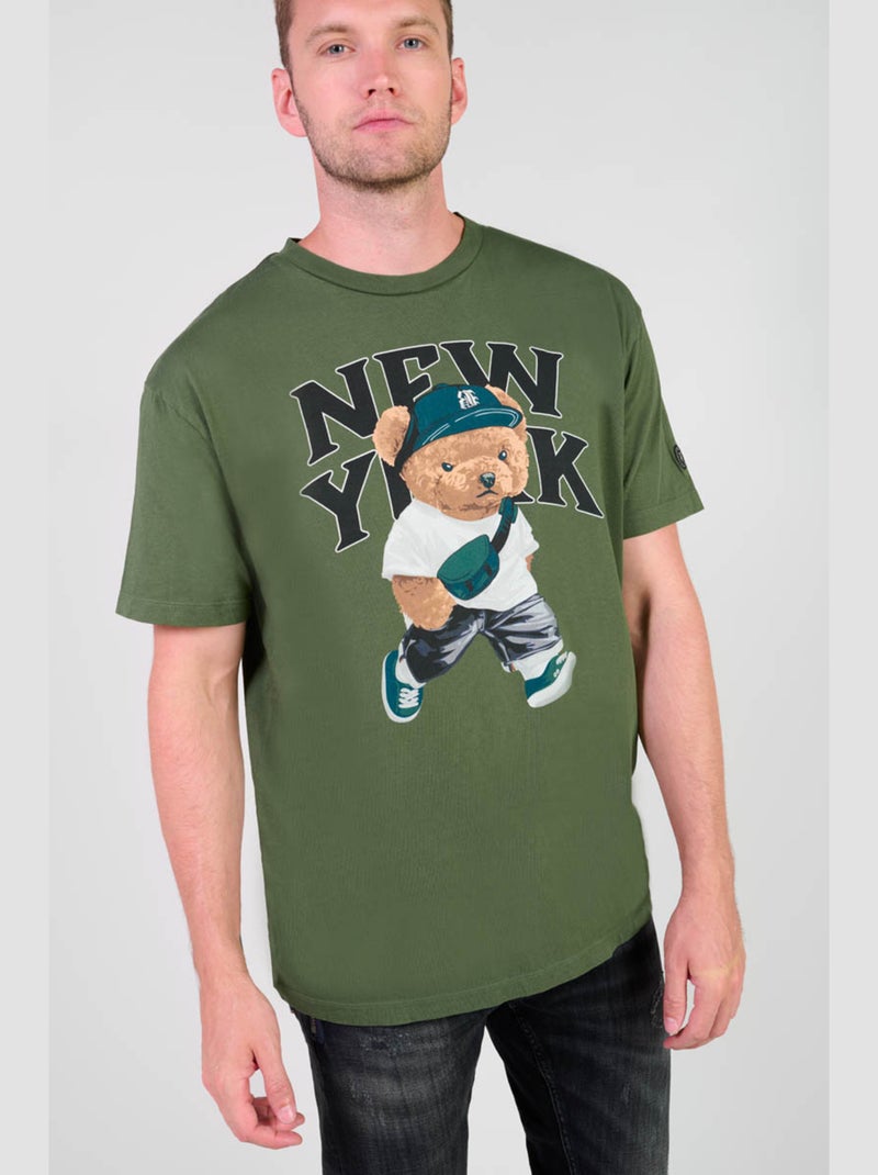 Tee-Shirt MAB 'Le Temps Des Cerises' Vert - Kiabi