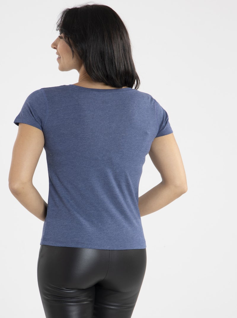 Tee-shirt Mady  | Gerard Pasquier Avec Col V | Gerard Pasquier Bleu foncé - Kiabi