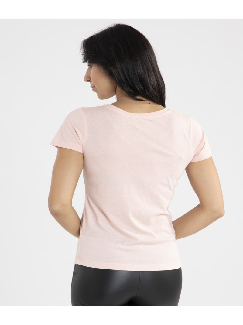 Tee-shirt Mady Rose | Gerard Pasquier Avec Col V | Gerard Pasquier Rose - Kiabi