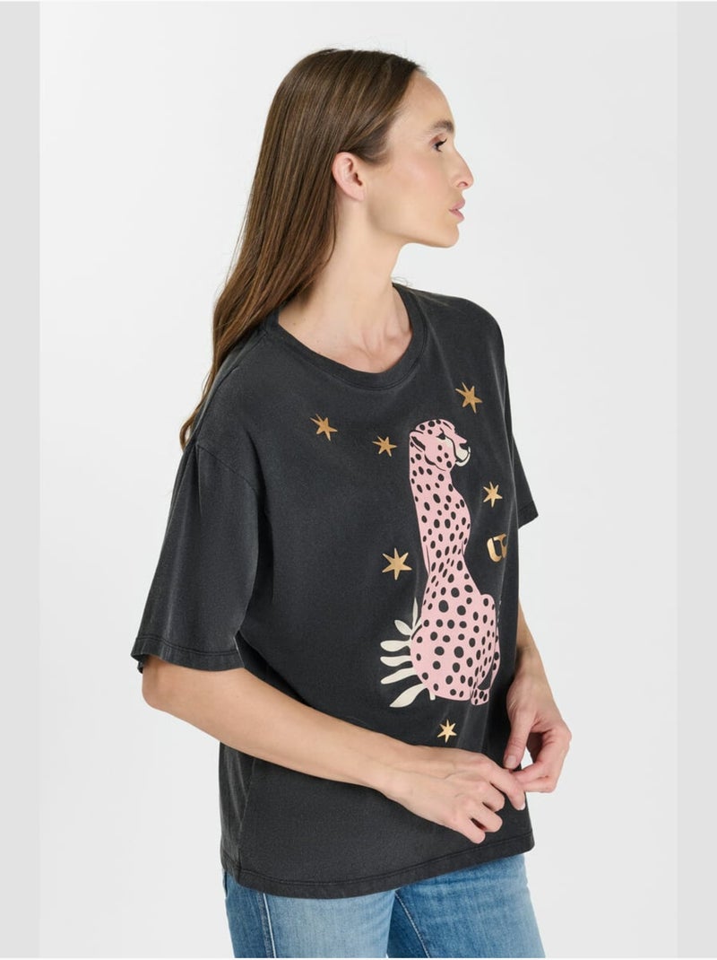 Tee-shirt magla 'le temps des cerises' Noir - Kiabi