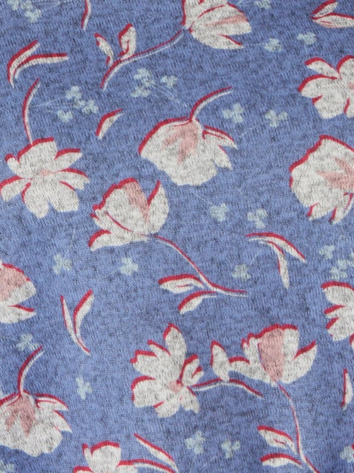 Tee-shirt maille chaude fleuri - Damart - Kiabi