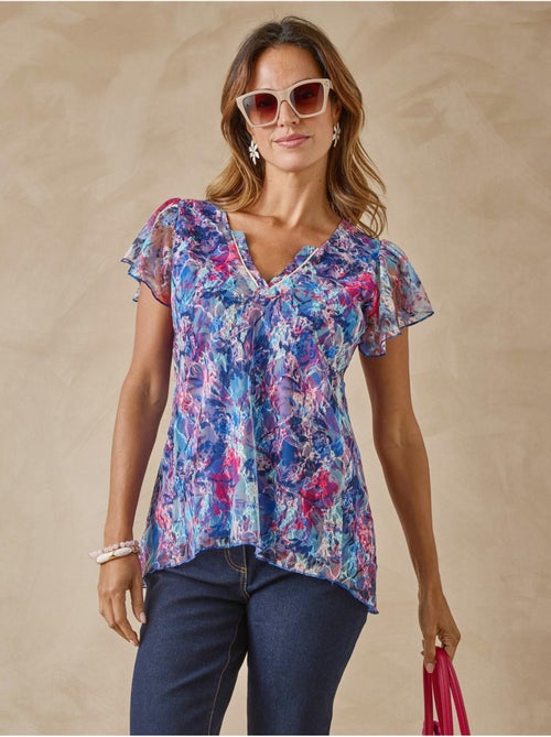 Tee-shirt maille dentelle - DAXON - Kiabi