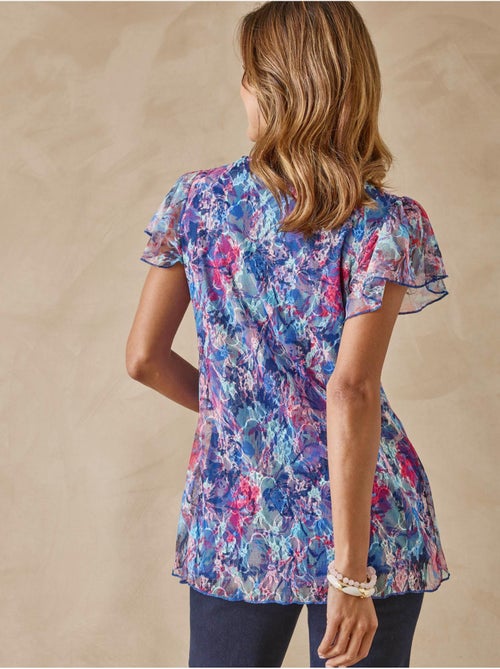 Tee-shirt maille dentelle - DAXON - Kiabi