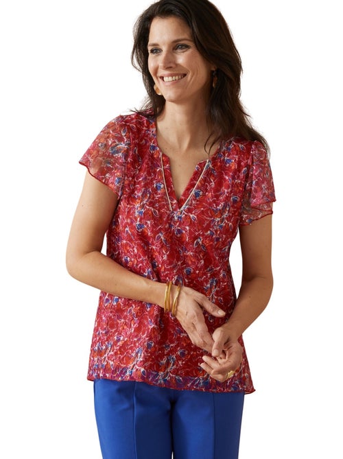 Tee-shirt maille dentelle - DAXON - Kiabi