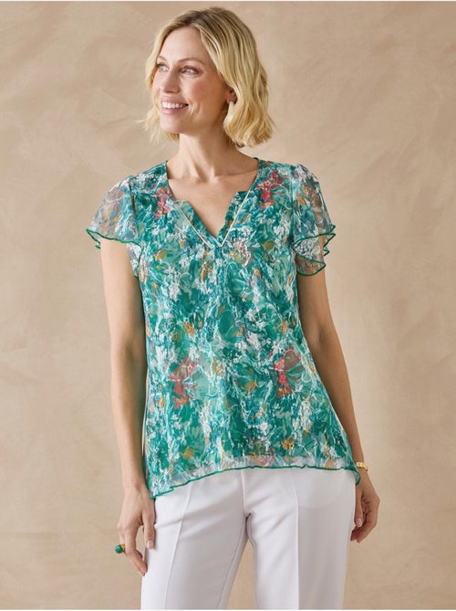 Tee-shirt maille dentelle - DAXON - Kiabi