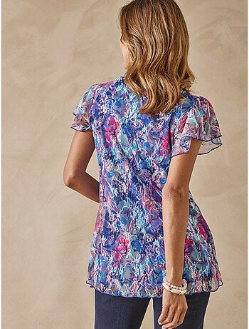 Tee-shirt maille dentelle