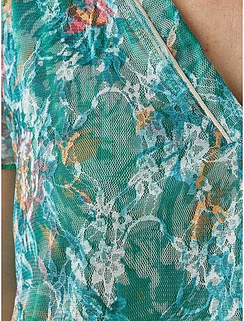 Tee-shirt maille dentelle