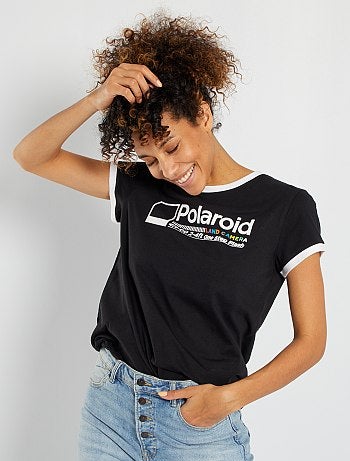 Tee-shirt maille 'Polaroid'