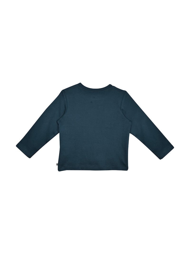 Tee-shirt Malik interlock manches longues les Grands de Sucre d'Orge Bleu foncé - Kiabi