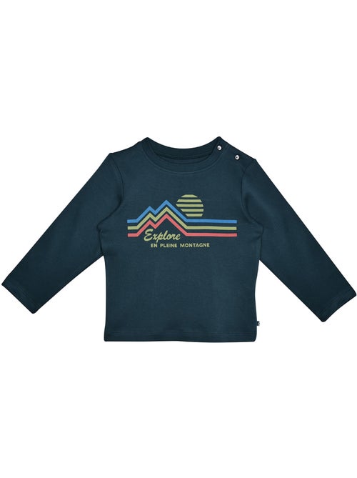 Tee-shirt malik interlock manches longues les grands de sucre d'orge - Kiabi Tee-shirt malik interlock manches longues les grands de sucre d'orge - Kiabi