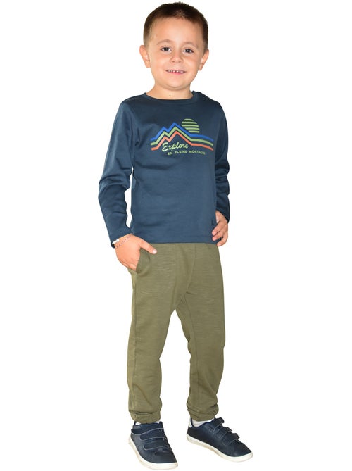 Tee-shirt malik interlock manches longues les grands de sucre d'orge - Kiabi Tee-shirt malik interlock manches longues les grands de sucre d'orge - Kiabi