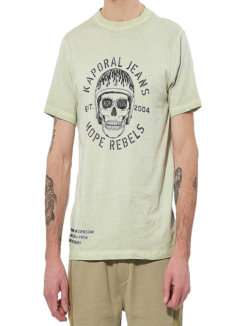 Tee Shirt Manche Courte Kaporal Makan Beige - Kiabi