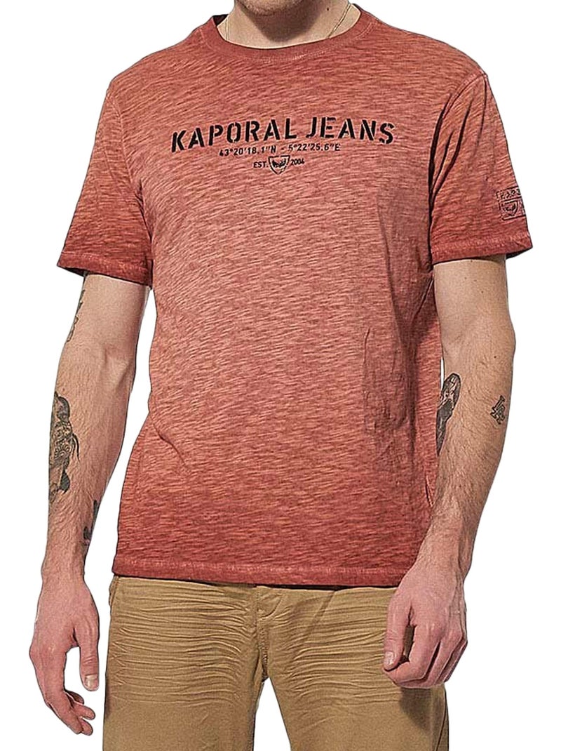 Tee Shirt Manche Courte Kaporal Mikel Marron - Kiabi