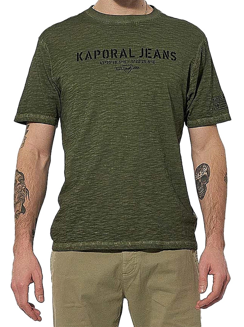 Tee Shirt Manche Courte Kaporal Mikel Vert - Kiabi