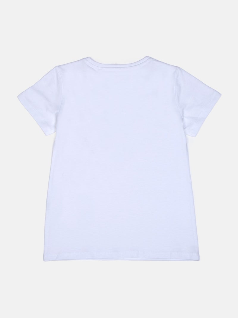 Tee shirt manches courtes - Guess kids Blanc - Kiabi