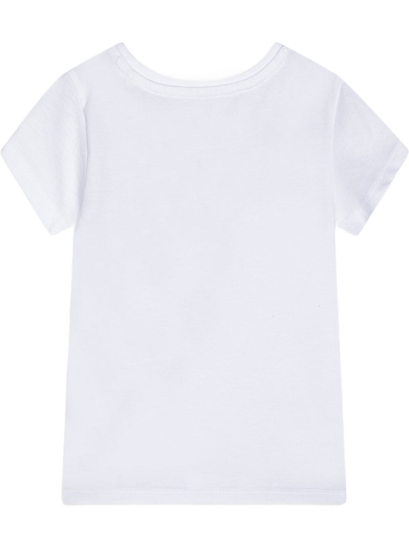 Tee shirt manches courtes - Guess kids Blanc Perlé - Kiabi
