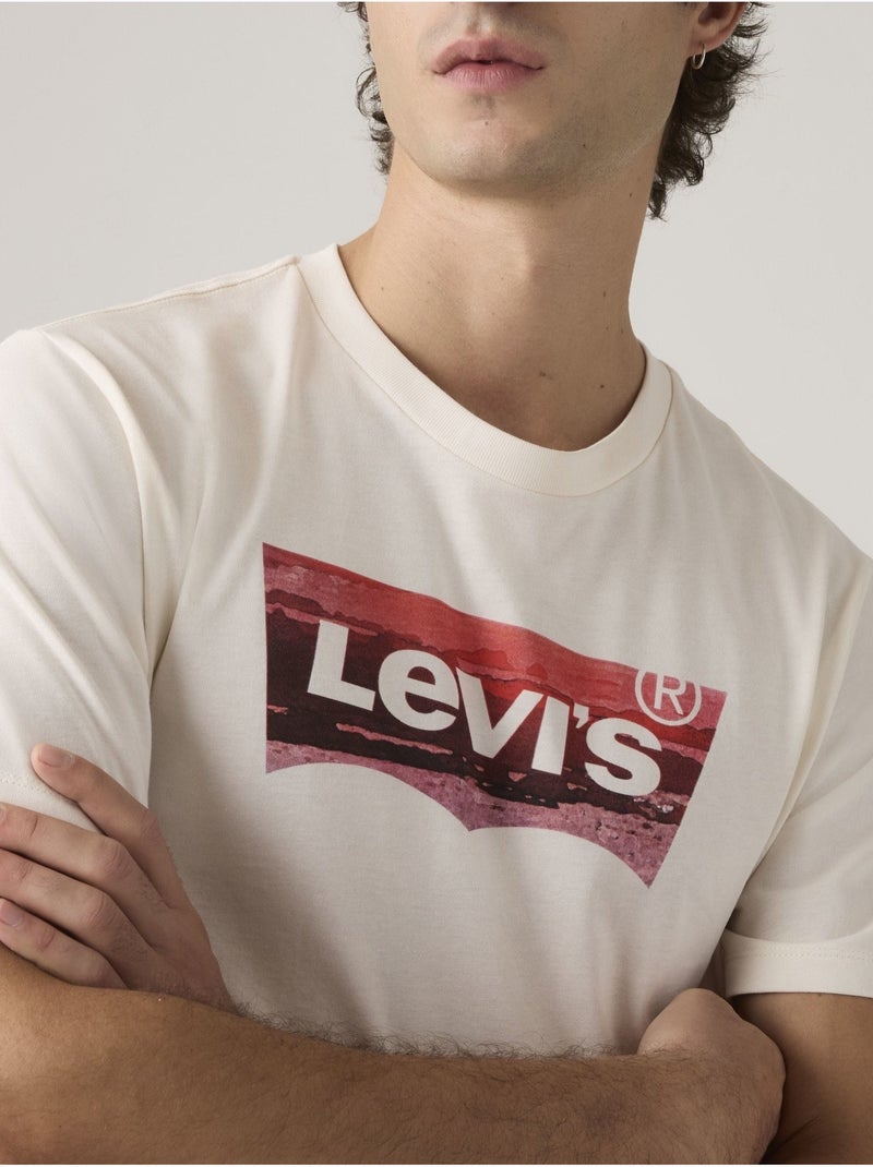 Tee Shirt manches courtes - Levi's Blanc cassé - Kiabi