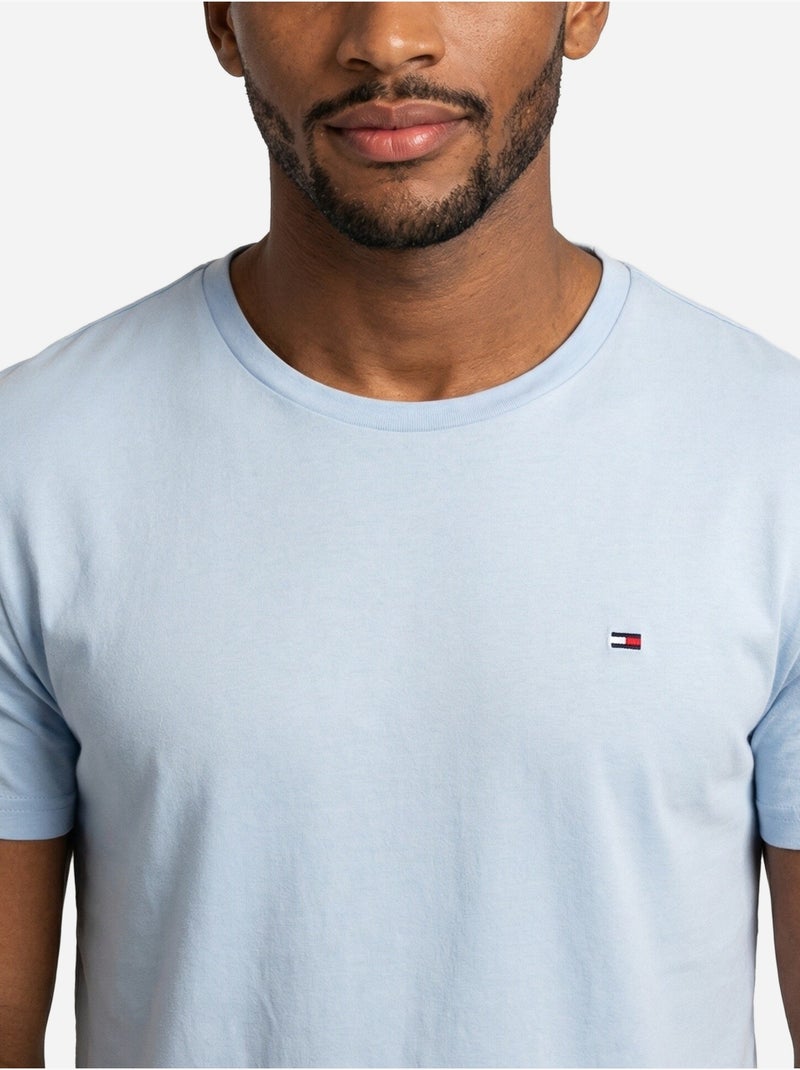 Tee Shirt manches courtes - Tommy jeans Bleu clair - Kiabi
