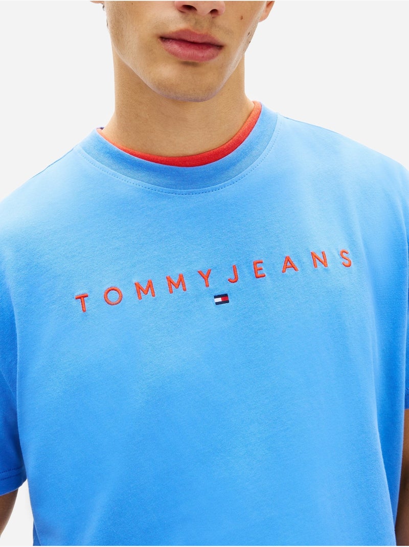 Tee Shirt manches courtes - Tommy jeans Bleu - Kiabi