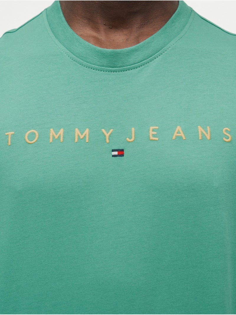 Tee Shirt manches courtes - Tommy jeans Vert - Kiabi