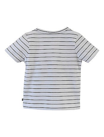 TEE SHIRT MANCHES COURTES A RAYURE
