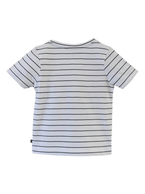 TEE SHIRT MANCHES COURTES A RAYURE - Kiabi