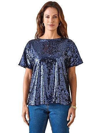 Tee-shirt manches courtes à sequins - DAXON