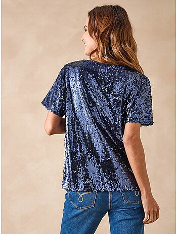 Tee-shirt manches courtes à sequins - DAXON