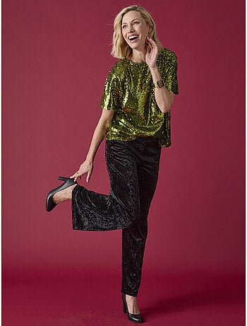 Tee-shirt manches courtes à sequins - DAXON