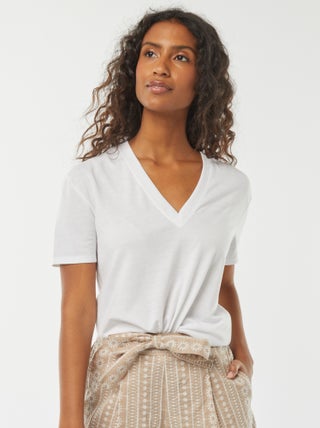 Tee-shirt manches courtes avec encolure en V