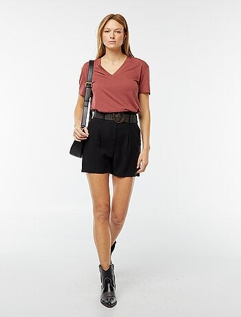 Tee-shirt manches courtes avec encolure en V