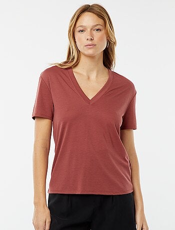 Tee-shirt manches courtes avec encolure en V