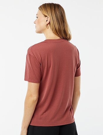 Tee-shirt manches courtes avec encolure en V