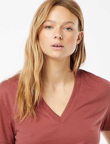 Tee-shirt manches courtes avec encolure en V