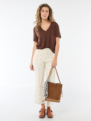 Tee-shirt manches courtes avec encolure en V