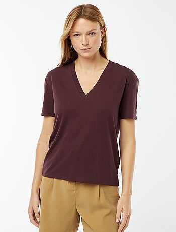 Tee-shirt manches courtes avec encolure en V