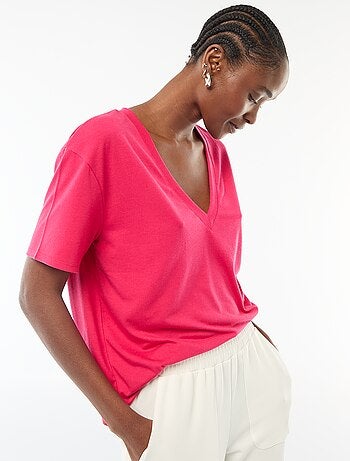 Tee-shirt manches courtes avec encolure en V