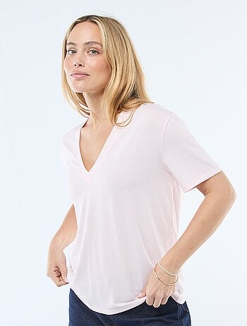 Tee-shirt manches courtes avec encolure en V