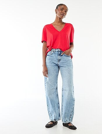 Tee-shirt manches courtes avec encolure en V