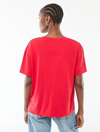 Tee-shirt manches courtes avec encolure en V